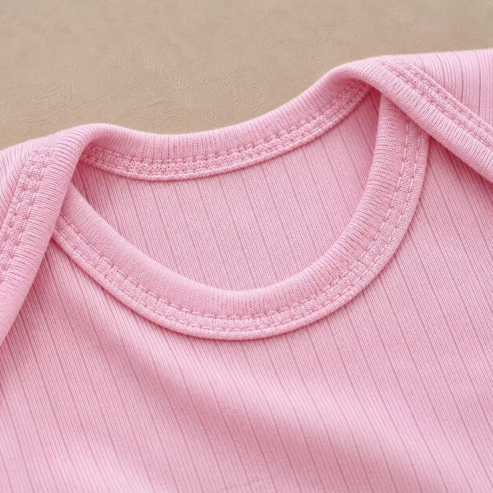 Conjunto 2 Bodys 2 Mijões Suedine Canelado Bebê Menino Menina RN Luxo Macio Toque Suave